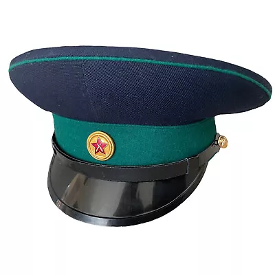 £26.99 • Buy Soviet Uniform USSR Military Guards VOKhR Russian Officer Visor Hat Peaked Cap