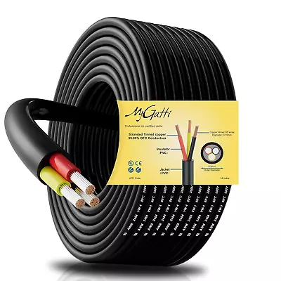 16 Gauge 3 Conductor Electrical Wire 25 FT 16AWG UL 2464 Stranded Power Cable  • $27.92