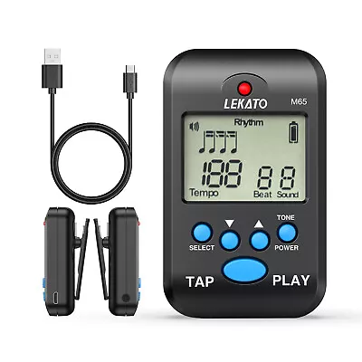 LEKATO Digital LCD Electronic Metronome Clip On Mini M65 For Piano Guitar Flute • $17.59