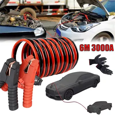 6M 3000A Car Battery Jump Booster Cable Emergency Jump Starter Lead Wire Clamps • $37.98