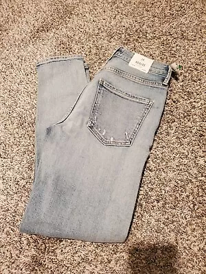 NWT Agolde Sophie High Rise Skinny Crop Jeans Vertigo Light Blue Distressed 24 • $59.99