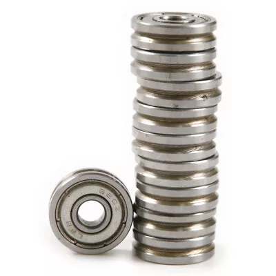 High Carbon Steel V Groove Sealed Guide Wire Pulley Rail Ball Bearing V623/603ZZ • $6.42