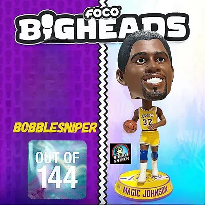 MAGIC JOHNSON Los Angeles Lakers Bighead #144 Exclusive NBA Bobblehead • $156