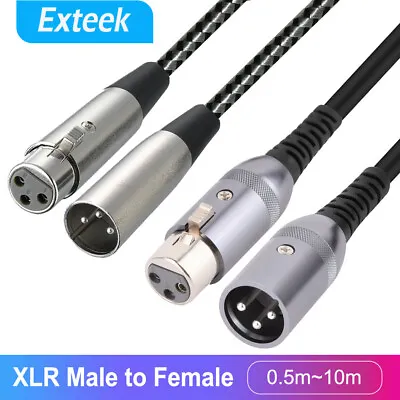 Balanced Microphone Cable XLR Patch Lead Male To Female Extension Mic Cord AU • $6.95