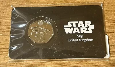 Royal Mint Millennium Falcon Star Wars Coin Brilliant Uncirculated 50p 2024 UK • £9.99