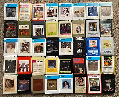 (40) Rock 8-Track Tapes  Chuck Berry Elvis Orbison Neil Young   **TESTED** • $49.99