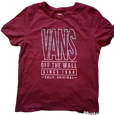 £5.50 • Buy Vans T-shirt Tee Womens Small Purple Off The Wall Graphic Print Casual Retro