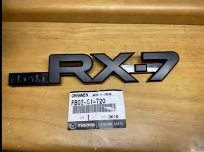 MAZDA GENUINE OEM RX-7 FC3S Black Rear Emblem Badge • $61