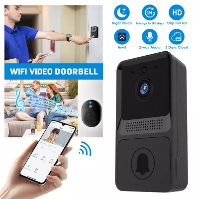 Smart Wireless WiFi Video Doorbell Phone Door-Ring Intercom Security Camera Bell • $34.59