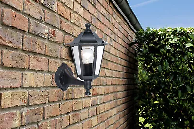 CGC Indoor Outdoor Wall Lantern Light Black Coach LED E27 IP44 Weatherproof  • £15.99