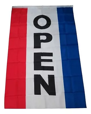 3x5 Open Flag Advertising Vertical Open Flag Sign 5'x3' Banner Grommets 100D • $8.88