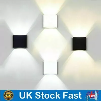 Modern LED Up Down Wall Lights Lighting Fixture Cube Sconce Lamp Lighting Indoor • £15.99