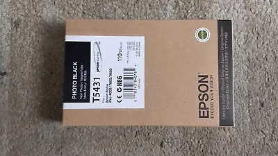 2013 Genuine Epson Photo Black T5431 Ink Stylus Pro 4000 7600 9600 110ml New • $39