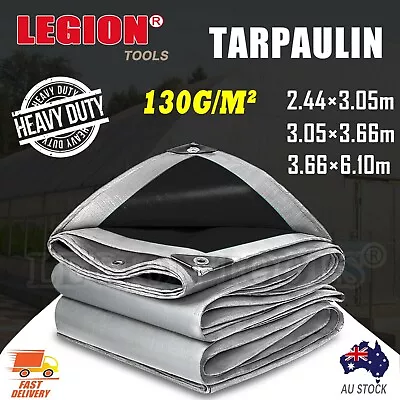 $20.90 • Buy Heavy Duty Tarpaulin 130gsm Tarp Waterprood Camping Poly Tarp Cover Sheet