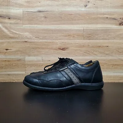 Mephisto Bonito Air Jet Black Leather Shoes Men's Size 7 • $69