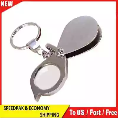 Portable 15X Folding Keyring Magnifier Key Chain Magnifying Glass Pocket Tools • $6.04