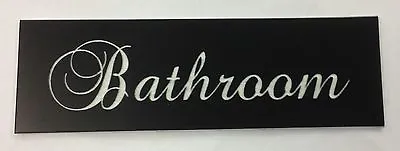 £5.99 • Buy Bathroom Engraved Acrylic Sign 110x35mm Sign Door Pub Club Hotel Bar Retail