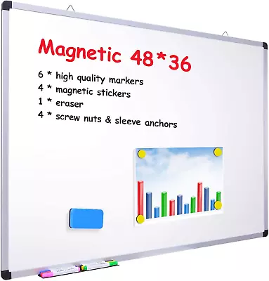 48  X 36  Dry Erase Board  Magnetic Large Whiteboard/White Board With 6 Color D • $96.99