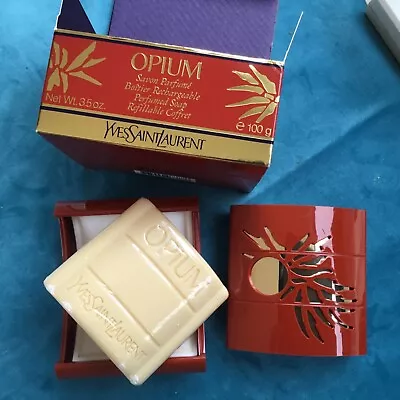Rare YVES SAINT LAURENT OPIUM Vintage Sealed Soap In Box • £40