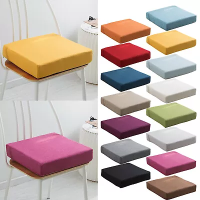 $28.89 • Buy Foam Sponge Cushion Office Chair Seat Sofa Pads Cotton Linen Solid Color Decor
