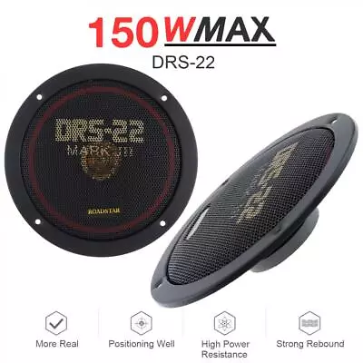 2pcs 6.5 Inch 150W Car Coaxial Auto Music Stereo Hifi Speakers 32Hz-20KHz • $35.49