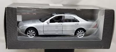 Mercedes-Benz S-Class Silver Dealer Edition DieCast 1/18 Free Shipping • $44.99