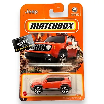 MATCHBOX 19 Jeep Renegade Red Long Card 1:64 Diecast New COMBINE POST • £2.79