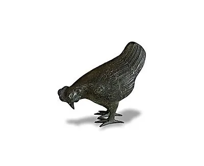 Metal Chicken Garden Ornament Small Brass Hen • £30