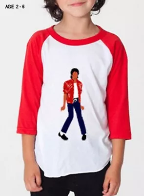 Michael Jackson BEAT IT Kids Unisex Crewneck Quartern Sleeve Raglan Shirt • $1.99