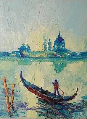 Venice Painting Original Art Impressionistic Oil Painting 8 X 6 In • $35