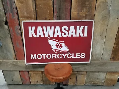 1960s Kawasaki Motorcycles Dealer Sign By Stout Company Inv356 • $1695