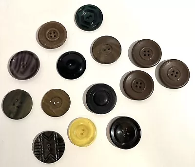 Vintage Antique Extra Large Buttons Lot Of 14 Great For Costumes & Crafts!  • $10