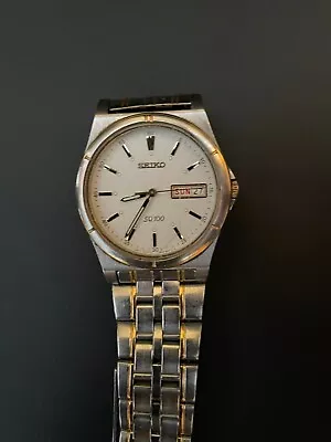 Seiko SQ 100 Approx 38mm Nice Watch Keeps Great Time • £35