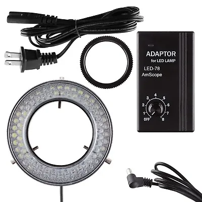 AmScope LED-78 78-LED Microscope LED Ring Light With Controller • $99.99