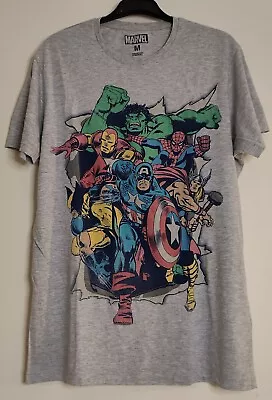 Marvel Heroes Marvel Comics  Grey T-Shirt Size M • £10