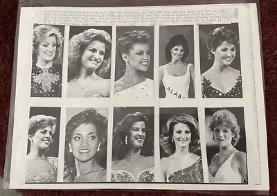 Upi Press Photo Paper Fax: Finalists For 1984 Miss America Crown/ Sept. 17 1983 • $4.99