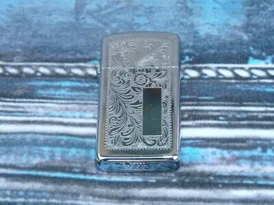 Vintage 1990 Zippo Slim Lighter E-VI Venetian Chrome No Engraving Smoke Smoking • $19.98