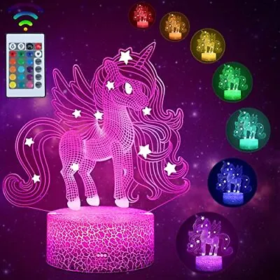 Night Light For Kids Unicorn Gifts Girls Toys Kids Age 3 4 5 6 7 8 9+ Years Gift • £13.07