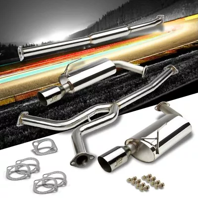 4  Dual Slant Roll Muffler Tip Exhaust Catback System For 04-08 Maxima A34 3.5L • $339.99