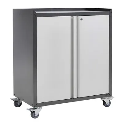 Tool Storage Cabinet Mobile Metal Office Filing Cabinets Lockable Door With Keys • £95.95