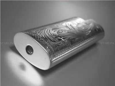 Mini Bic Lighter Case 925 Sterling Silver Viennese Engraving + Field (T) • $262.16