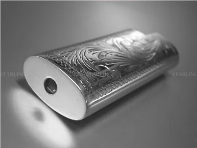 Mini Bic Lighter Cover 925 Sterling Silver Wiener Engraving + Space (Ss) • $263.62