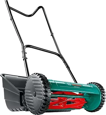 New Bosch Manual Garden Lawn Mower-38 Cm Cutting Width-Grass Catcher Included • $130.88