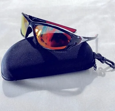 NEW Polarized Red Mirror Lens Men's Women's Sports Sunglasses & Zip Case • $15