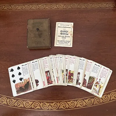 Vintage 1940s Gypsy Witch Fortune Telling Playing Cards Complete W/Instructions • $25