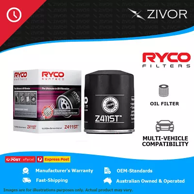 New RYCO Syntec Oil Filter Spin On For MITSUBISHI FTO DE3A (GREY IMPORT) Z411ST • $38.59