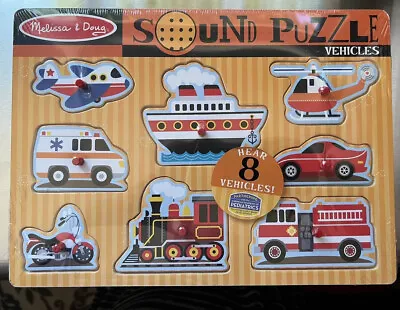 Mellissa & Doug Puzzle-Vehicles Sound Puzzle  (Ages 2+) • $12.99