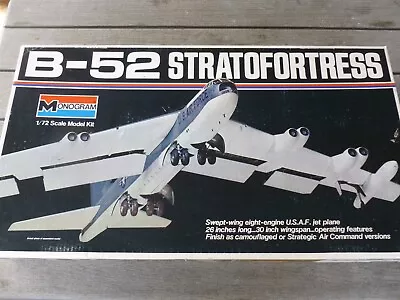 1/72 Scale Monogram B-52 #8292 Year 1973 30 Inch Wingspan • $110