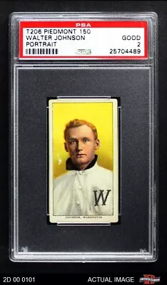 1909 T206 Walter Johnson Portrait Senators HOF VARIATION PSA 2 - GOOD • $4580