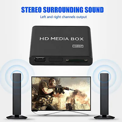 Stereo Surrounding Media Player Center 1080P AV/YPrPb/ Output Media AUS • £33.57